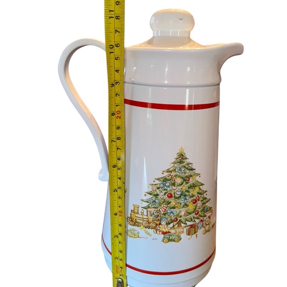 Hometrends Plastic Thermos Coffee Carafe  Pitcher Christmas Tree Glass Liner - Picture 7 of 7